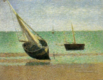  1885 Pintura - marea baja en grandcamp 1885